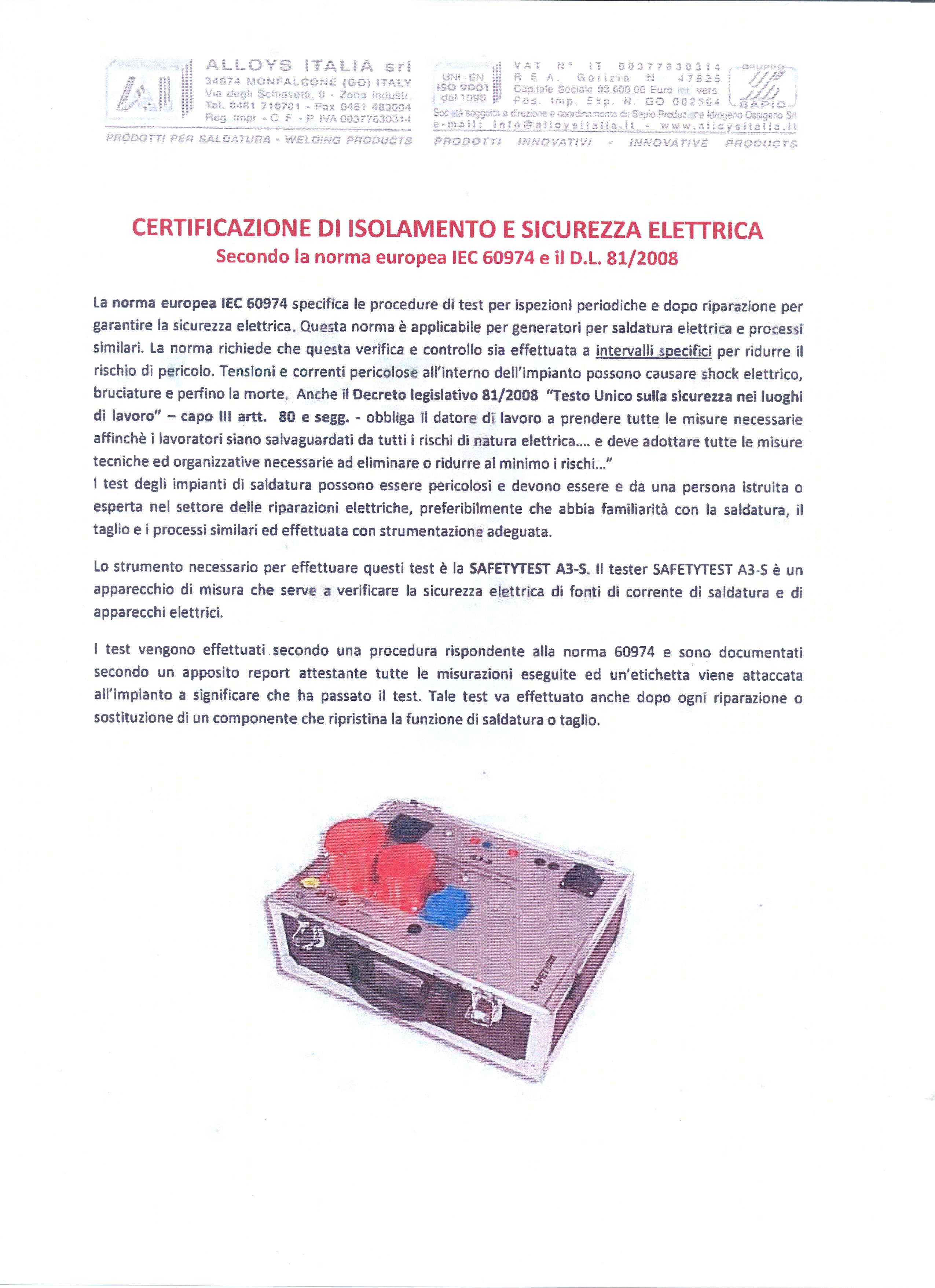 certif isolamento